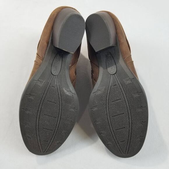 Baretraps Rudelle Ankle Boots Womens 8.5 Brown Faux Leather Zip Buckle Heel NEW - Picture 7 of 10